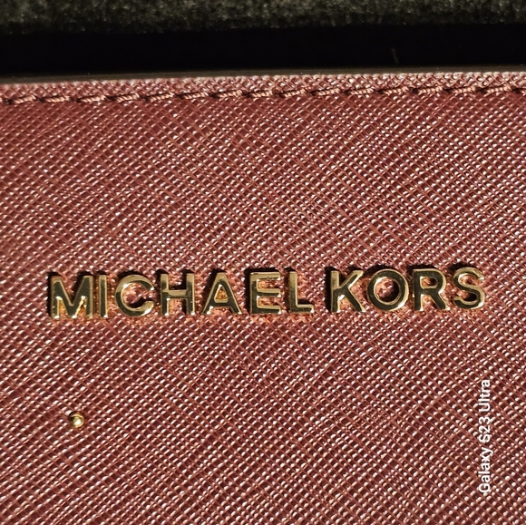 Michael Kors Maroon Selma Saffiano Leather Crossbody Bag - Picture 14 of 16